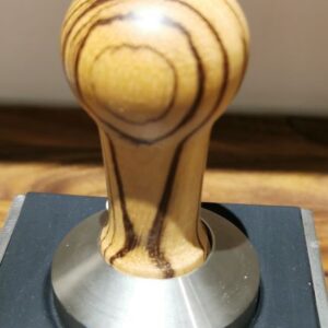 IMS Tamper Edelstahl mit Holzgriff Zebra