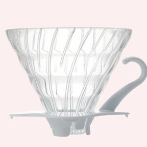 Hario V60 02 Glass Coffee Dripper Filterträger weiss Glas 1-4T