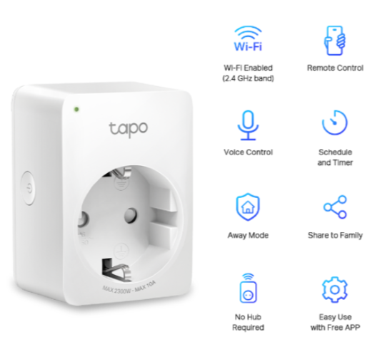 Smart Plug TP-Link Tapo P100 Smart Plug TP-Link Tapo P100